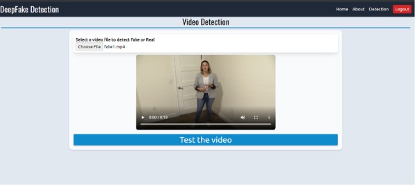 DeepFake Video Detection screenshot
