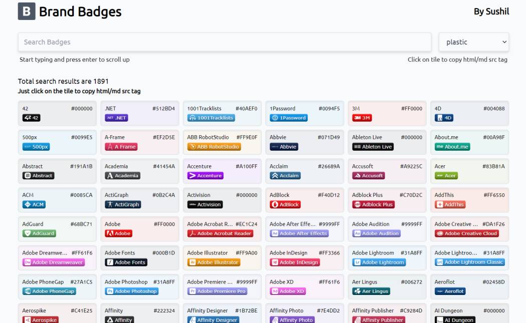 Brand Badges screenshot