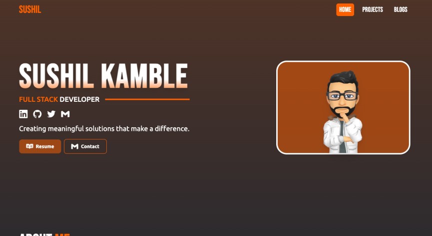 Svelte Portfolio (Current) screenshot